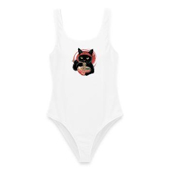 Cat Ramen - Frauen Badeanzug - Weiß - Vorne - AI Model Female 172 dark (172cm)