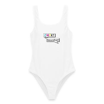 CMYK Grafiker Nerd Spruch Geschenk Shirt - Frauen Badeanzug - Weiß - Vorne - AI Model Female 172 dark (172cm)