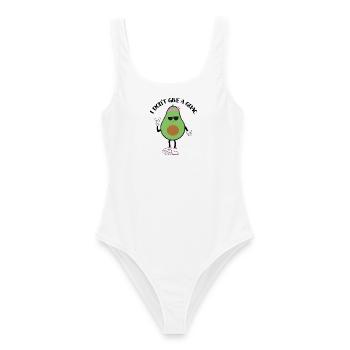 Sassy Avocado with Bandana - Women's Swimsuit - white - Front - AI Model Female 172 dark (172cm)