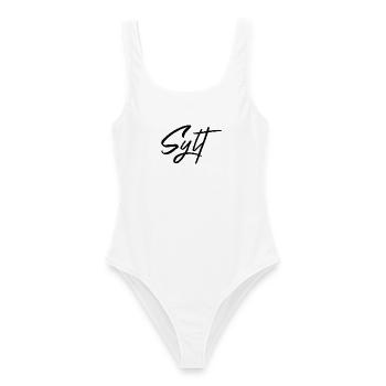 Sylt - Frauen Badeanzug - Weiß - Vorne - AI Model Female 172 dark (172cm)