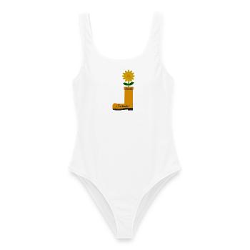Flower Boots - Women's Swimsuit - white - Front - AI Model Female 172 dark (172cm)