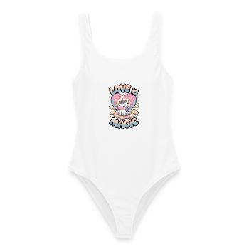 Love Is Magic - Women's Swimsuit - white - Front - AI Model Female 172 dark (172cm)