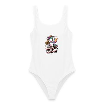 Magical Gains Ahead! - Women's Swimsuit - white - Front - AI Model Female 172 dark (172cm)