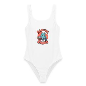 Baking Chaos - Women's Swimsuit - white - Front - AI Model Female 172 dark (172cm)
