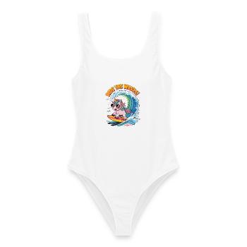 Ride The Waves! - Women's Swimsuit - white - Front - AI Model Female 172 dark (172cm)