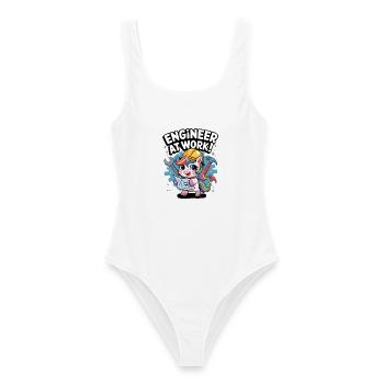 Engineer At Work! - Women's Swimsuit - white - Front - AI Model Female 172 dark (172cm)
