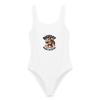 Bigfoot Doesn't Do Selfies - Women's Swimsuit - white - Front - AI Model Female 172 dark (172cm)