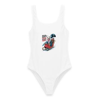 Accidentally Write To Satan Instead Of Santa - Women's Swimsuit - white - Front - AI Model Female 172 dark (172cm)