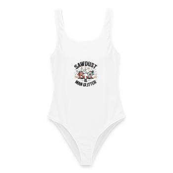 Sawdust Is Man Glitter - Women's Swimsuit - white - Front - AI Model Female 172 dark (172cm)