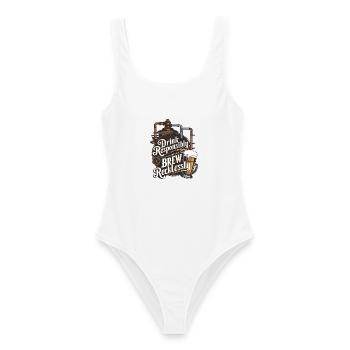 Drink Responsibly, Brew Recklessly - Women's Swimsuit - white - Front - AI Model Female 172 dark (172cm)