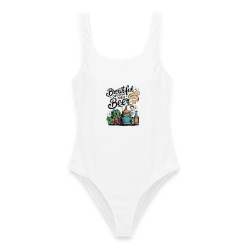 Brewtiful Day For A Beer - Women's Swimsuit - white - Front - AI Model Female 172 dark (172cm)