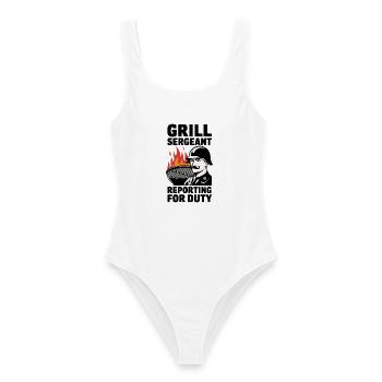 Grill Sergeant Reporting For Duty - Women's Swimsuit - white - Front - AI Model Female 172 dark (172cm)
