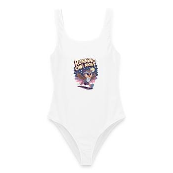 Running Owl Night - Women's Swimsuit - white - Front - AI Model Female 172 dark (172cm)
