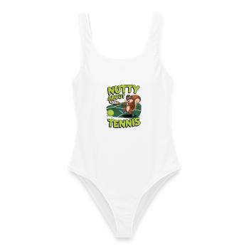 Nutty About Tennis - Women's Swimsuit - white - Front - AI Model Female 172 dark (172cm)