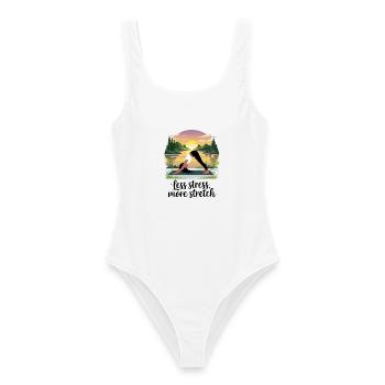Less Stress, More Stretch - Women's Swimsuit - white - Front - AI Model Female 172 dark (172cm)