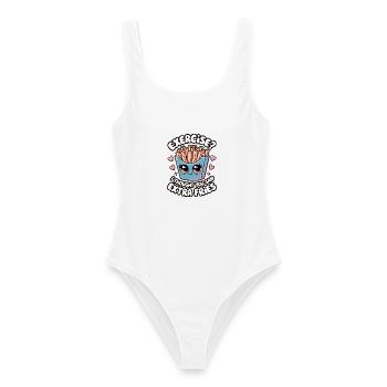 Exercise? I Thought You Said Extra Fries - Women's Swimsuit - white - Front - AI Model Female 172 dark (172cm)