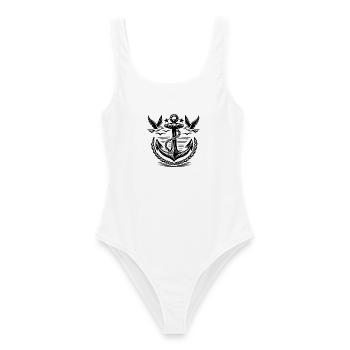 Anker Möwen Logo - Frauen Badeanzug - Weiß - Vorne - AI Model Female 172 dark (172cm)