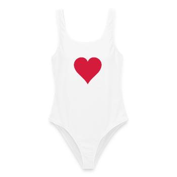 heart - Women's Swimsuit - white - Front - AI Model Female 172 dark (172cm)