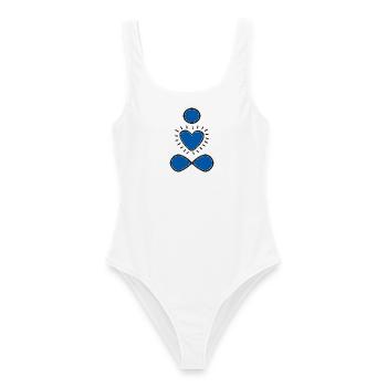 Infinity Heart Emblem - Women's Swimsuit - white - Front - AI Model Female 172 dark (172cm)