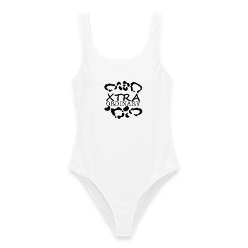 XTRA ORDINARY Abstract - Women's Swimsuit - white - Front - AI Model Female 172 dark (172cm)