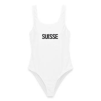 SUISSE. PAYS - Maillot de bain femme - blanc - Devant - AI Model Female 172 dark (172cm)