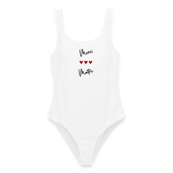 MASTER. MASTER - Women's Swimsuit - white - Front - AI Model Female 172 dark (172cm)