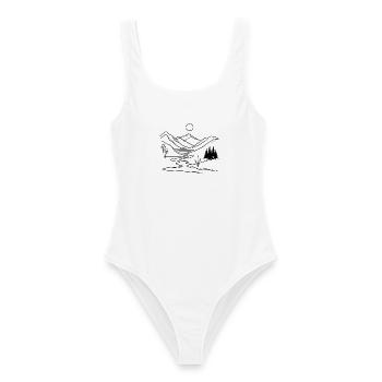 Mystic Mountain Escape - Women's Swimsuit - white - Front - AI Model Female 172 dark (172cm)