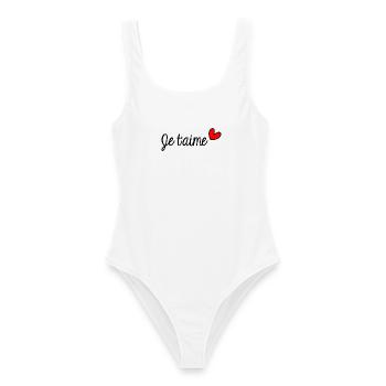 HAPPY FATHER'S DAY. DAD. FATHER'S DAY. FATHER - Women's Swimsuit - white - Front - AI Model Female 172 dark (172cm)