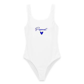 PAPOUNET. PAPA. FÊTE DES PÈRES. BONNE FÊTE PAPA - Maillot de bain femme - blanc - Devant - AI Model Female 172 dark (172cm)