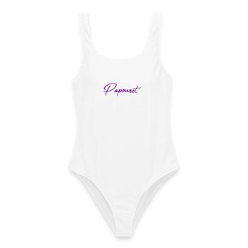 PAPOUNET. PAPA. FÊTE DES PÈRES. BONNE FÊTE PAPA - Maillot de bain femme - blanc - Devant - AI Model Female 172 dark (172cm)