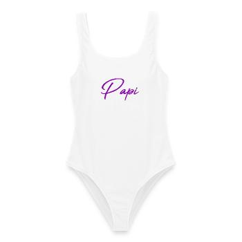 OPA. OPA. PAPA. VATERTAG. FROHER VATERTAG. - Frauen Badeanzug - Weiß - Vorne - AI Model Female 172 dark (172cm)