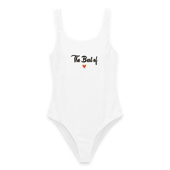 PAPOUNET. PAPA. FÊTE DES PÈRES. BONNE FÊTE PAPA - Maillot de bain femme - blanc - Devant - AI Model Female 172 dark (172cm)