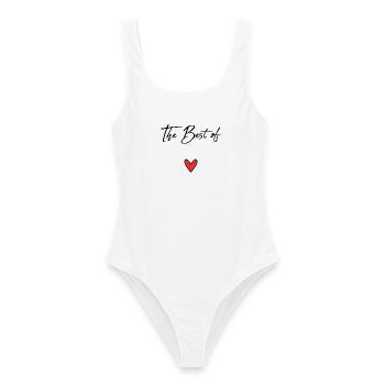 RETIREMENT. COLLEAGUE. RETIREMENT. RETIRED. RETIREMENT. - Women's Swimsuit - white - Front - AI Model Female 172 dark (172cm)