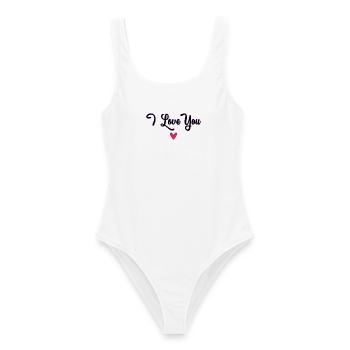MUTTERTAG. SCHÖNEN MUTTERTAG. MAMA - Frauen Badeanzug - Weiß - Vorne - AI Model Female 172 dark (172cm)