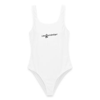 Löwchen: Löwchenbändiger - Frauen Badeanzug - Weiß - Vorne - AI Model Female 172 dark (172cm)