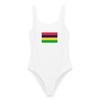 Mauritius - Frauen Badeanzug - Weiß - Vorne - AI Model Female 172 dark (172cm)