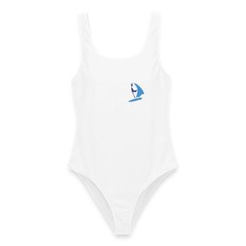 sylt surfer blau - Frauen Badeanzug - Weiß - Vorne - AI Model Female 172 dark (172cm)