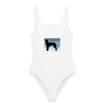 Cordoba Kampfhund Liebhaber Silhouette Retro Sonnenuntergang - Frauen Badeanzug - Weiß - Vorne - AI Model Female 172 dark (172cm)