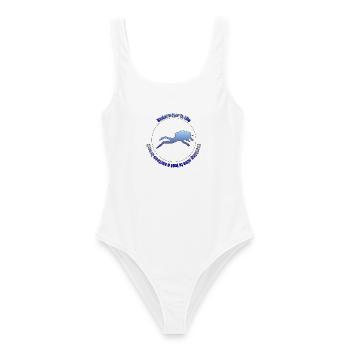 Underwater is Life - Frauen Badeanzug - Weiß - Vorne - AI Model Female 172 dark (172cm)