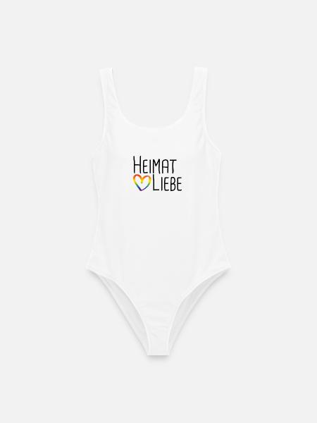 Heimat Liebe - Frauen Badeanzug - Weiß