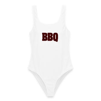 BBQ - Frauen Badeanzug - Weiß - Vorne - AI Model Female 172 dark (172cm)