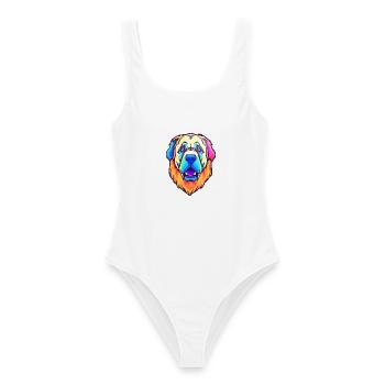 Kangal Hunderasse Cartoon Kawaii Illustration - Frauen Badeanzug - Weiß - Vorne - AI Model Female 172 dark (172cm)
