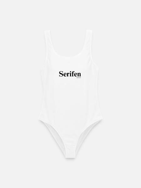 Serifen sind doof! - Frauen Badeanzug - Weiß