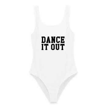 Dance it out - Frauen Badeanzug - Weiß - Vorne - AI Model Female 172 dark (172cm)