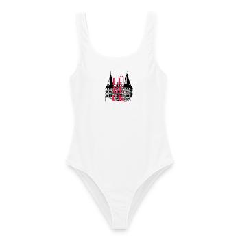 Lübeck Holstentor Shirt - Frauen Badeanzug - Weiß - Vorne - AI Model Female 172 dark (172cm)