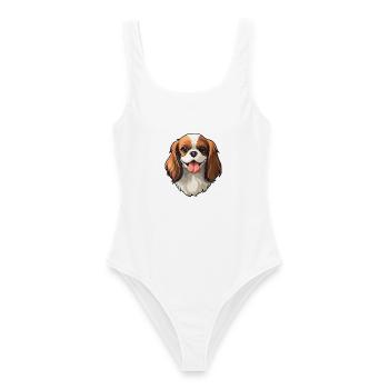 Englisches Spielzeug Spaniel Hunderasse Aquarell Cartoon K - Frauen Badeanzug - Weiß - Vorne - AI Model Female 172 dark (172cm)
