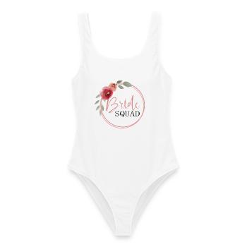 Bride Squad - Braut Squad - Frauen Badeanzug - Weiß - Vorne - AI Model Female 172 dark (172cm)