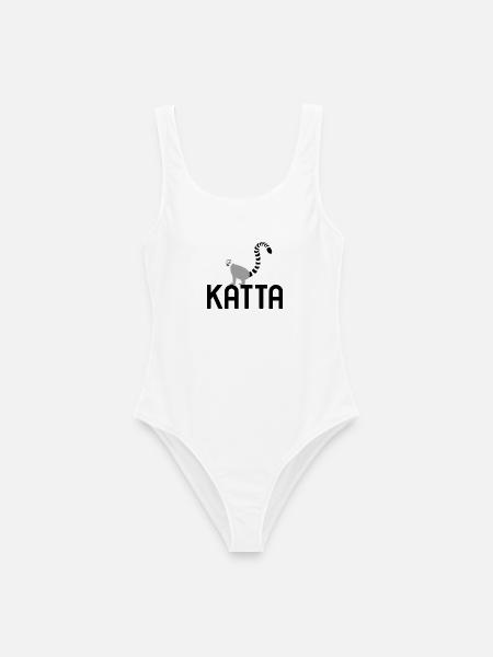 Katta - Lemur catta - Lemuren - Frauen Badeanzug - Weiß