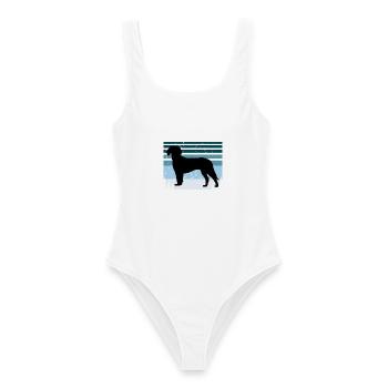 Deutsche Bracke Dog Love Silhouette Vintage Sonnenuntergang - Frauen Badeanzug - Weiß - Vorne - AI Model Female 172 dark (172cm)