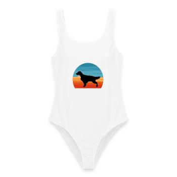 Englisch Setter Hundeliebhaber Silhouette Vintage Sonnenuntergang - Frauen Badeanzug - Weiß - Vorne - AI Model Female 172 dark (172cm)